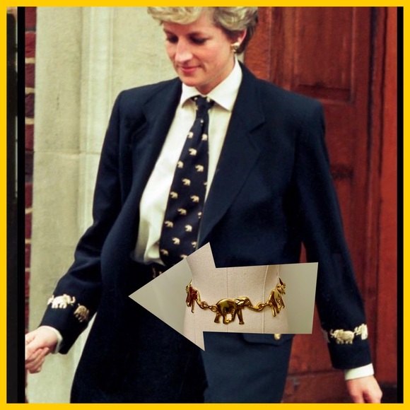 🐘 💕 1980s Gold Tone Chain Belt 💕🐘 - Picture 2 of 15